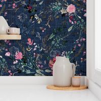 Fable Floral (navy) JUMBO