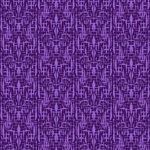 Sketchy Texture of Thistle on Royal Purple