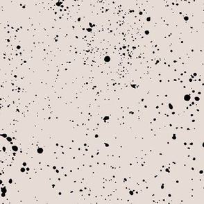 Ink speckles and stains spots and dots messy minimal boho design Scandinavian style nursery beige black