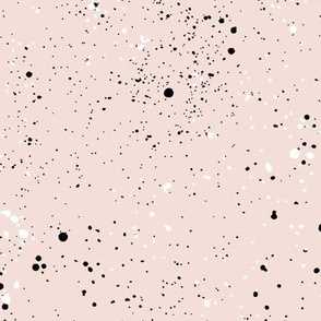 Ink speckles and stains spots and dots messy minimal boho design Scandinavian style nursery soft beige sand black white