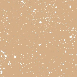 Ink speckles and stains spots and dots messy minimal boho design Scandinavian style nursery cinnamon latte brown