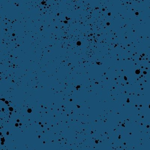 Ink speckles and stains spots and dots messy minimal boho design Scandinavian style nursery night blue black