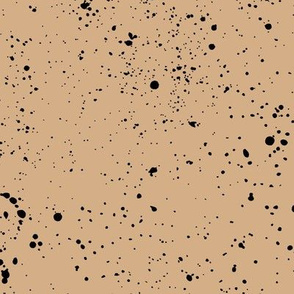 Ink speckles and stains spots and dots messy minimal boho design Scandinavian style nursery latte coffee black