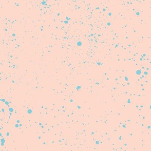 Ink speckles and stains spots and dots messy minimal boho design Scandinavian style nursery coral peach blue