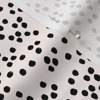 Teeny tiny little spots and dots irregular ink spot Scandinavian boho minimal animal print off white black