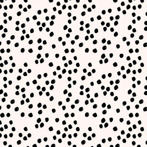 Teeny tiny little spots and dots irregular ink spot Scandinavian boho minimal animal print off white black