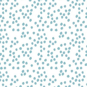 Teeny tiny little spots and dots irregular ink spot Scandinavian boho minimal animal print cool blue summer on white