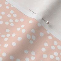 Teeny tiny little spots and dots irregular ink spot Scandinavian boho minimal animal print white blush apricot summer