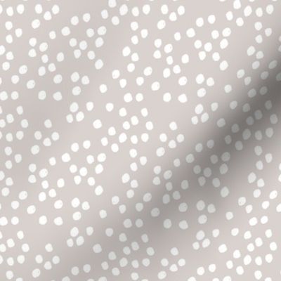 Teeny tiny little spots and dots irregular ink spot Scandinavian boho minimal animal print white cool gray