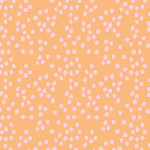 Teeny tiny little spots and dots irregular ink spot Scandinavian boho minimal animal print summer honey yellow pink