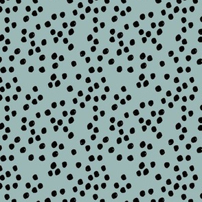Teeny tiny little spots and dots irregular ink spot Scandinavian boho minimal animal print moody blue black 
