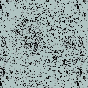 Ink speckles and thick stains spots and dots messy minimal boho design Scandinavian style nursery cool blue winter black