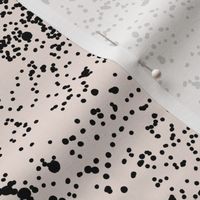 Ink speckles and thick stains spots and dots messy minimal boho design Scandinavian style nursery nude sand black