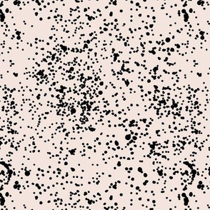 Ink speckles and thick stains spots and dots messy minimal boho design Scandinavian style nursery nude sand black