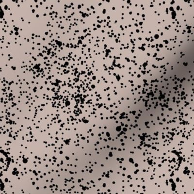 Ink speckles and thick stains spots and dots messy minimal boho design Scandinavian style nursery moody beige gray black