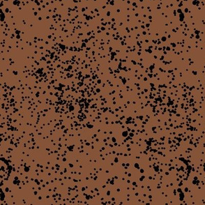 Ink speckles and thick stains spots and dots messy minimal boho design Scandinavian style nursery moody rusty copper black