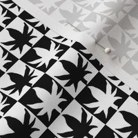 Black and White Cannabis Checkered Checked Chess Board