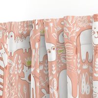 Safari  Warthog is King -Coral Pink wallpaper scale