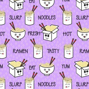 kawaii noodles purple