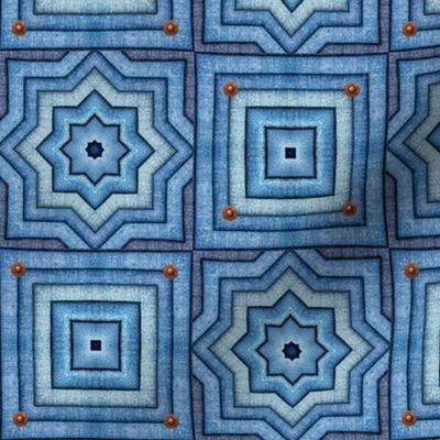 Blue Jeans Denim Quilt Patchwork