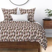 Pine Tree Camouflage / Blush Grey White Linen Texture Camo Woodland Fabric Wallpaper