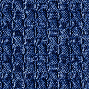 Knit and Purl Dark Blue Stitch  