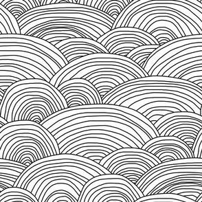 Noodle Doodle Hills // Black & White