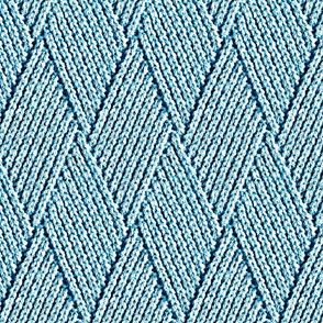 Diamond Knit Pattern in Pale Aqua  