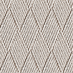 Diamond Knit Pattern in Pale Cream  