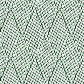 Diamond Knit Pattern in Pale Ice Green  