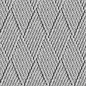 Diamond Knit Pattern in Silver Grey  