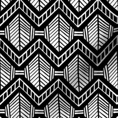 Bold black and white zig zag