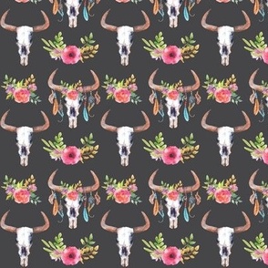 Flower Bull Skulls - Small