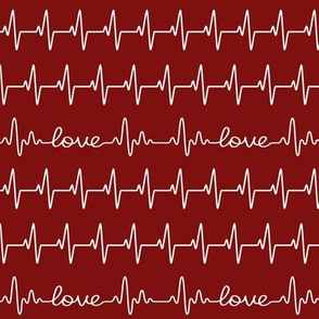 cardiographs love - blood red heartbeat