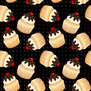 Ice Cream Sundae Cupcake on Black