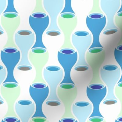 Goblets of Wine - light blue