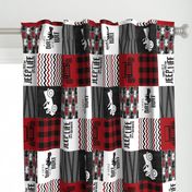 Jeep//A little Dirt Never Hurt//Red+Plaid - Wholecloth Cheater Quilt