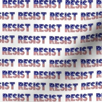 Resist - Red, White, and Blue Stars and Stripes - Patriotic