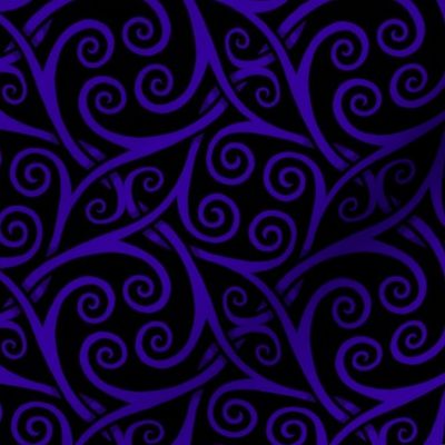 Swirley Vine (Dark Violet and Indigo)