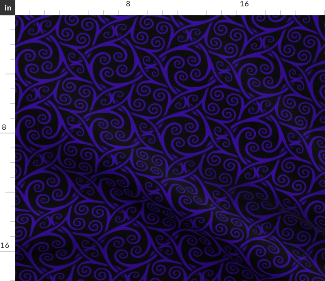 Swirley Vine (Dark Violet and Indigo)