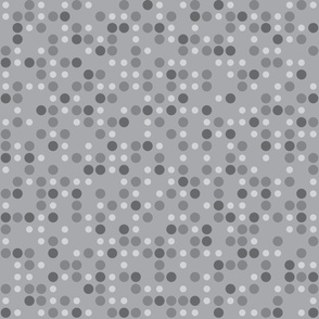 50s Midcentury Polka Dots - Gray  - Jumbo