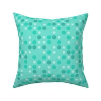 50s Midcentury Polka Dots - Teal - Jumbo