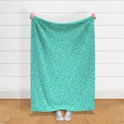 50s Midcentury Polka Dots - Teal - Jumbo