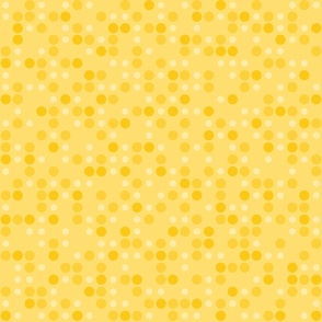 50s Midcentury Polka Dots - Yellow - Jumbo