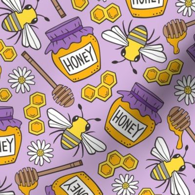 Honey & Bees in Purple