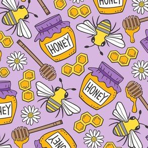 Honey & Bees in Purple