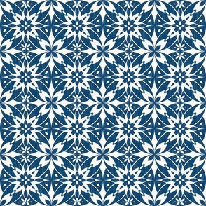 Navy Blue Mediterranean Tile / Small Scale