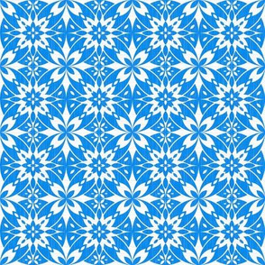 Classic Blue Floral Tile / Small Scale