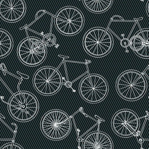 Bicycle Pattern with Striped Blue Line Background