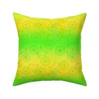 Bicycle Pattern with Gradient of Yellow & Green